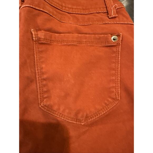 NOBO Womens Juniors Mid Rise Skinny Jeans Size 3 Rusty Orange 5 Pockets - Picture 9 of 12